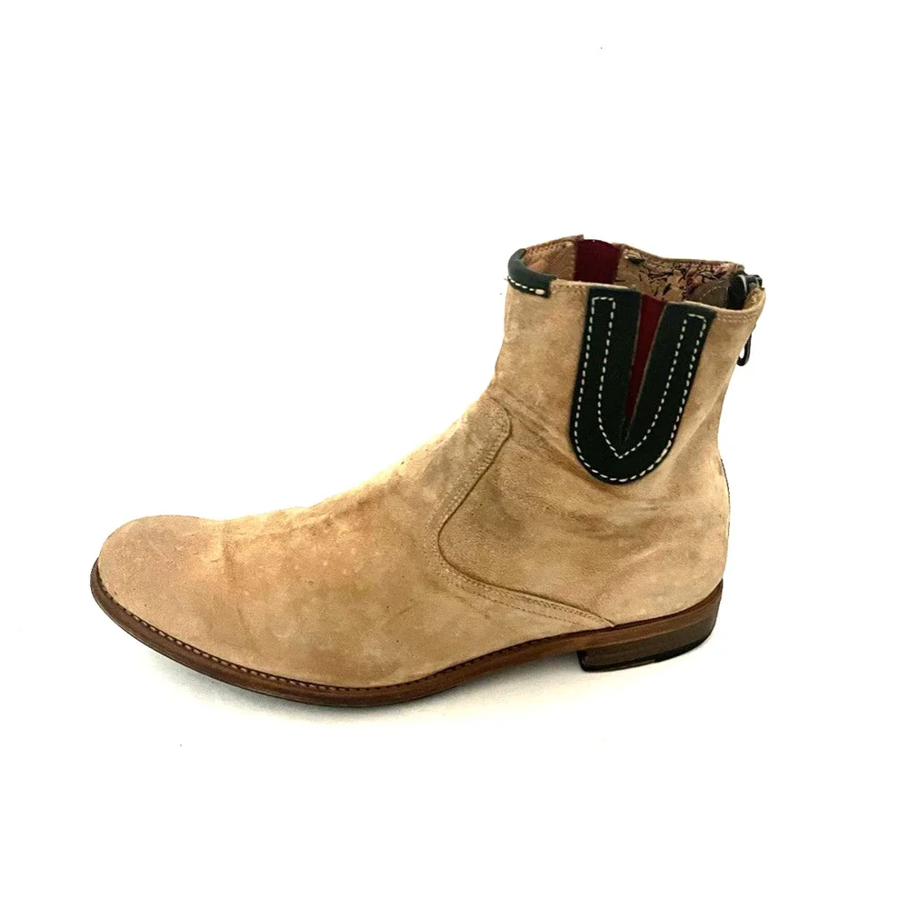 PAUL SMITH MEN'S VERY COOL SUEDE BOOTS. BACK ZIP SZ 9 BUT FIT LIKE A 10 , ITALY